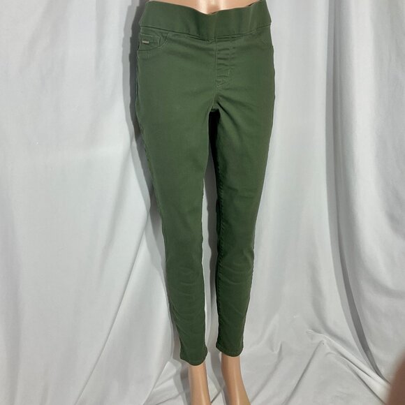 Nine West Green Heidi Pull-On Skinny Sz 8 Pants - Picture 2 of 13